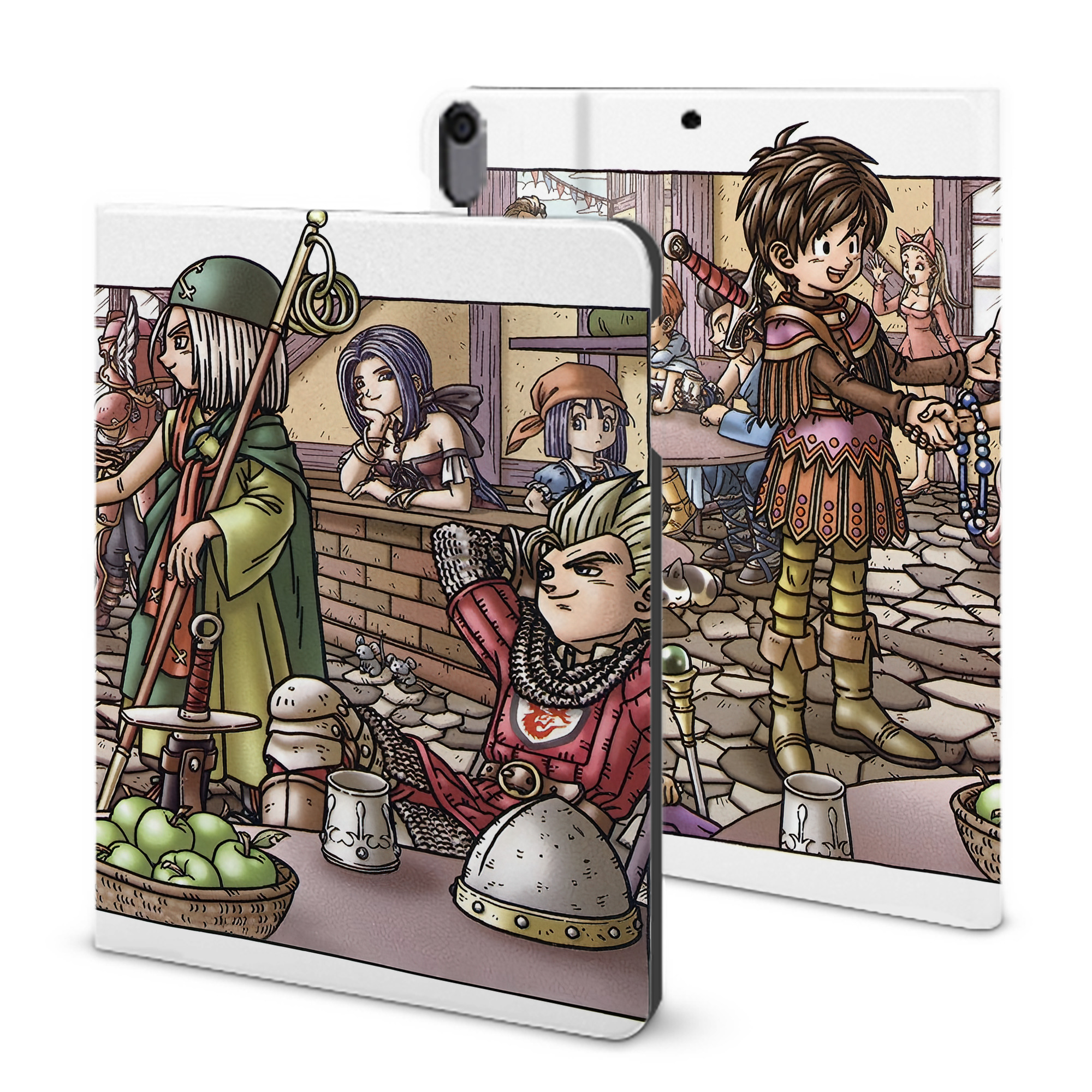 （画像用） ドラゴンクエスト Doragon Kuesuto Dragon Quest IPad ケース ブック型 PUレザー TPU 耐衝撃 軽量 薄型 ペン収納なし 全面保護 IPad 各モデル対応